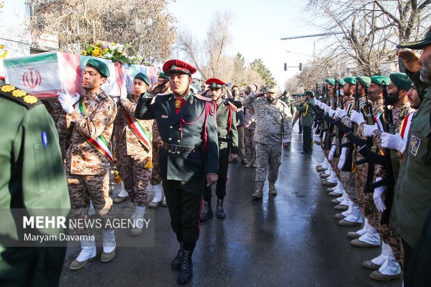 تشییع پاسدار شهید «سیدمرتضی حسینی» در بجنورد