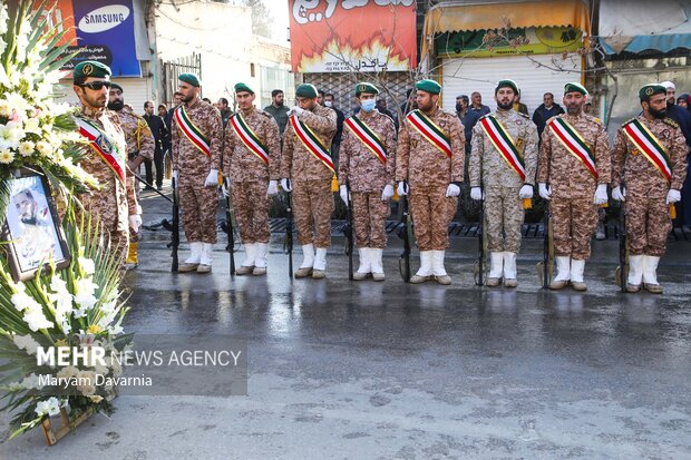 تشییع پاسدار شهید «سیدمرتضی حسینی» در بجنورد