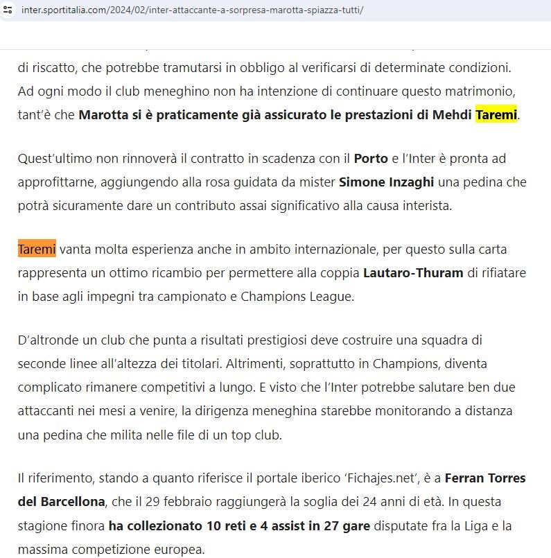 اشتیاق رسانههای ایتالیایی از جذب مهدی طارمی توسط اینتر