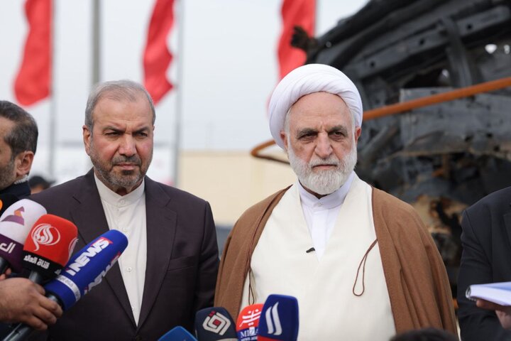 عراق، ایرانی عدلیہ کے سربراہ کا شہید سلیمانی کی جائے شہادت کا دورہ