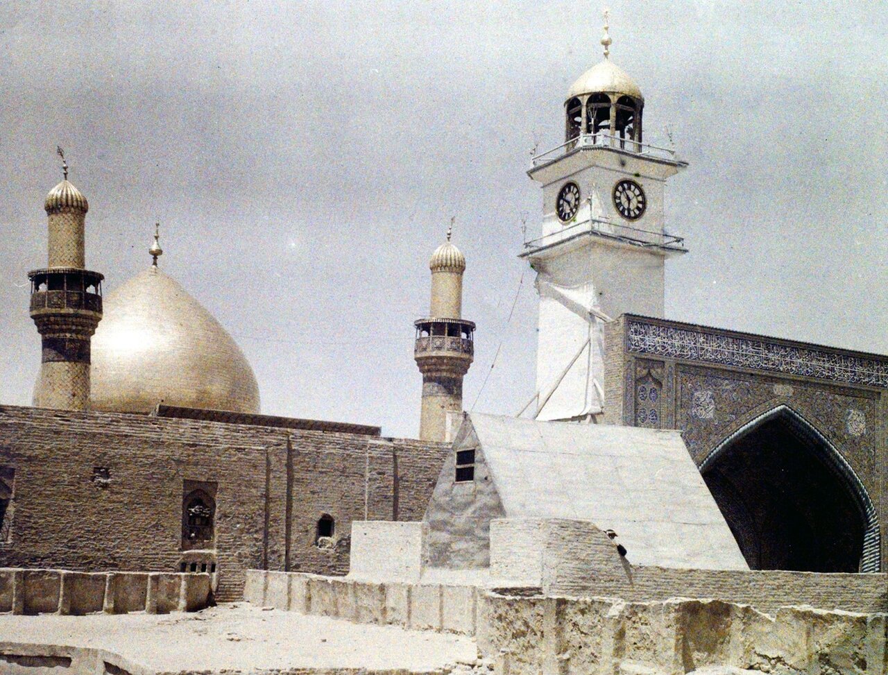 ماجرای قدیمی ترین عکس های رنگی از حرم امام حسین(ع) و حضرت عباس(ع)