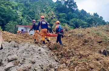 رانش زمین در فیلیپین همچنان قربانی می‌گیرد؛ ۱۱۸ کشته و مفقود