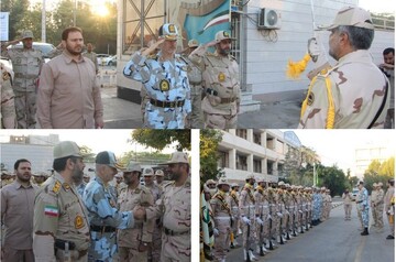رجز خوانی دریابان بوشهری در حضور فرمانده مرزبانی کشور