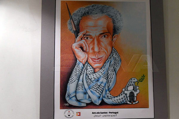 نمایشگاه کاریکاتور سوریه از هنرمند شهید ناجی العلی تجلیل کرد