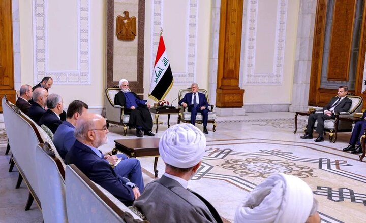 رئيس القضاء الإيراني والرئيس العراقي يؤكدان على دور البلدين المؤثر في المنطقة