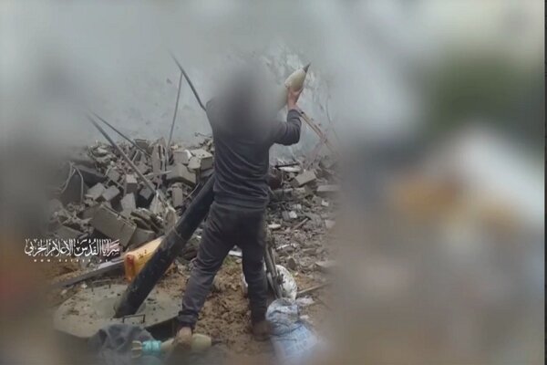 حمله خمپاره‌ای گردان‌های قدس به مواضع صهیونیست‌ها در غزه+ فیلم