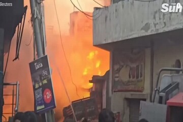 ۱۱ کشته براثر آتش‌سوزی در کارخانه تولید رنگ در هند