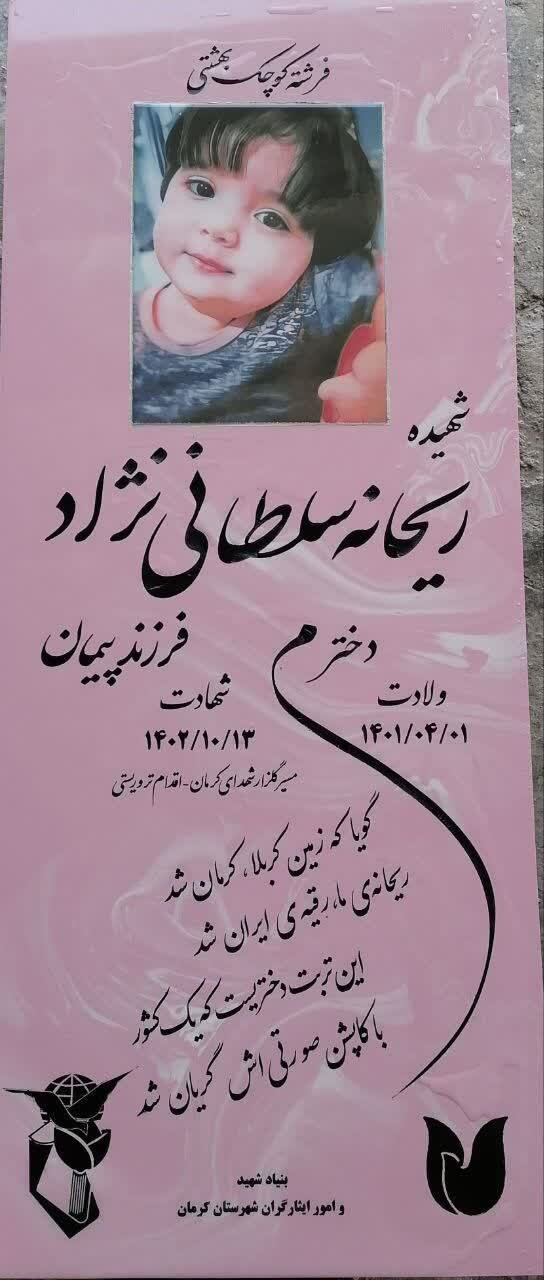سنگ مزار دختر کاپشن صورتی همرنگ لباسش شد