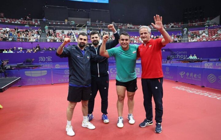 فريق تنس الطاولة الإيراني للرجال يفوز على مصر في بطولة العالم 