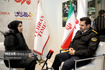 رییس پلیس راهور تهران از غرفه خبرگزای مهر بازدید کرد