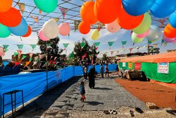 Mawkibs in Qom preparing for Mid-Sha'ban celebrations