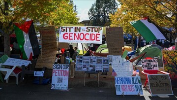 اعتراض دانشجویان آمریکایی علیه حمایت دانشگاه «استنفورد» از رژیم صهیونیستی