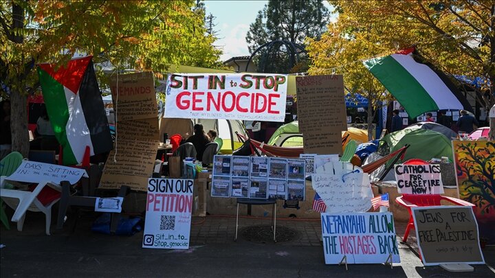 اعتراض دانشجویان علیه حمایت دانشگاه «استنفورد» از رژیم صهیونیستی