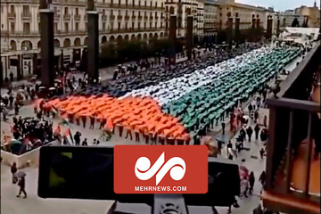 İspanya'da Filistin'e destek gösterisi düzenlendi