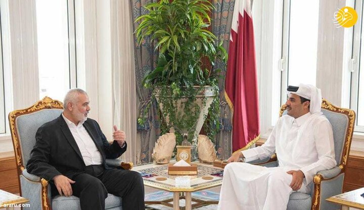 أمير دولة قطر يبحث مع اسماعيل هنية التطورات في غزة والأراضي الفلسطينية