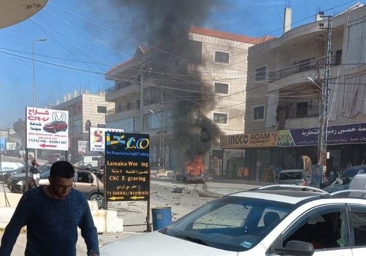 حمله پهپادی ارتش رژیم صهیونیستی به یک خودرو در جنوب لبنان+ فیلم