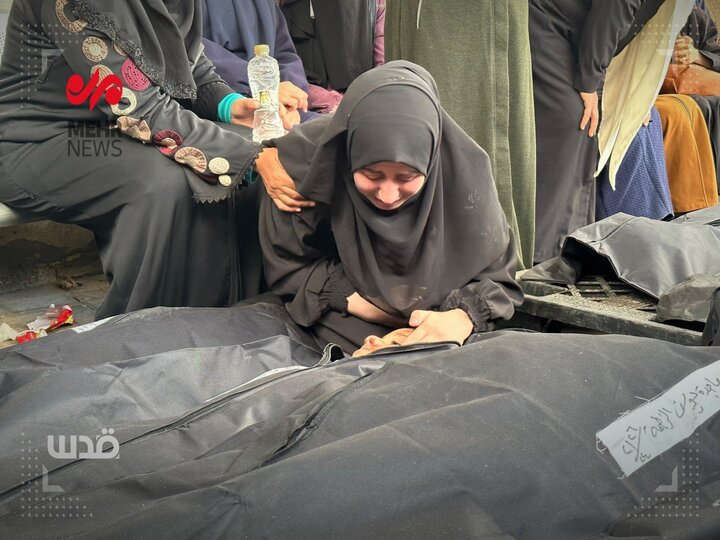 مراسم وداع دردناک با شهدای فلسطینی در رفح جنوب نوار غزه+ تصاویر