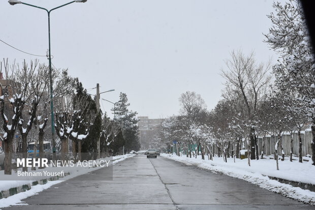 حال و هوای برفی شهر اراک