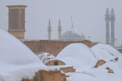 برف زمستانی در نخستین شهر خشتی جهان