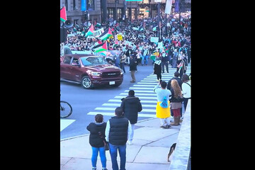 Chicago'da Filistin'e destek gösterisi