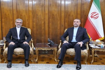 أمير عبداللهيان يلتقي سفير إيران الجديد في جنوب أفريقيا