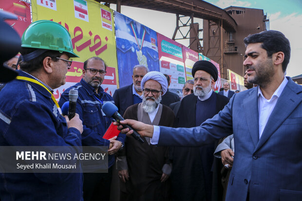 افتتاح بزرگترین کارخانه آهن اسفنجی کشور توسط رییس‌جمهور