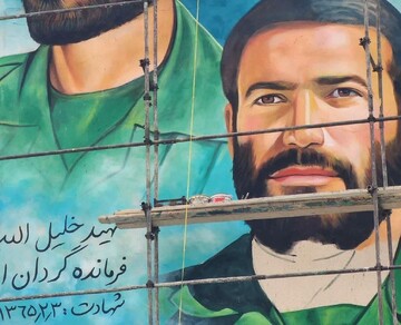 نقاشی دیواری سرداران شهید لشکر ویژه شهدای بجنورد در حال انجام است