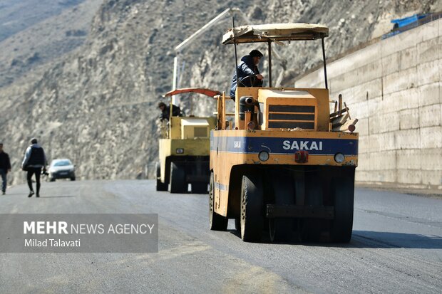تصاویری از مراحل نهایی آزاد راه قزوین - رشت و راه آهن رشت- کاسپین