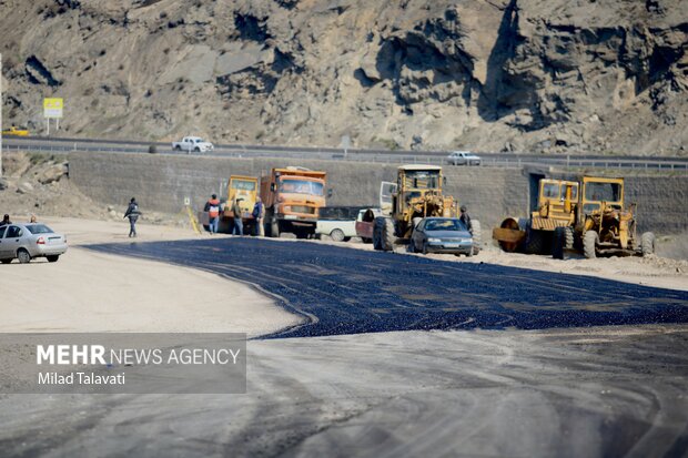 تصاویری از مراحل نهایی آزاد راه قزوین - رشت و راه آهن رشت- کاسپین