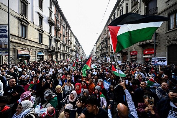 VIDEO: Thousands rally in Rome to support poeple of Gaza