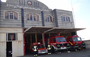 ۱۷۰ آتش نشان در سنندج آماده مقابله با حوادث چهارشنبه سوری