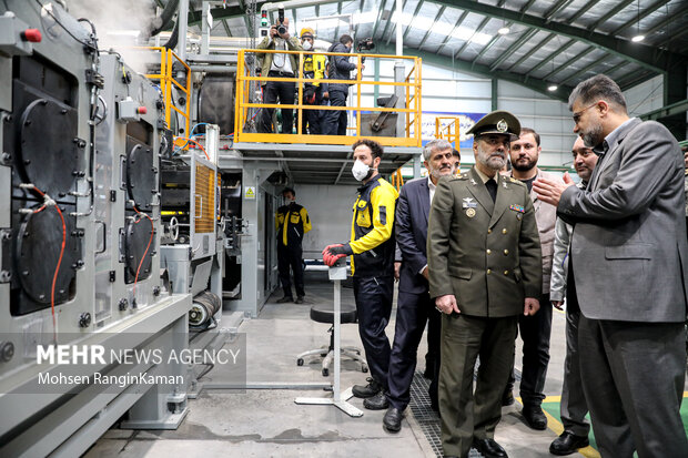 Batteries factory inauguration by defense minister
