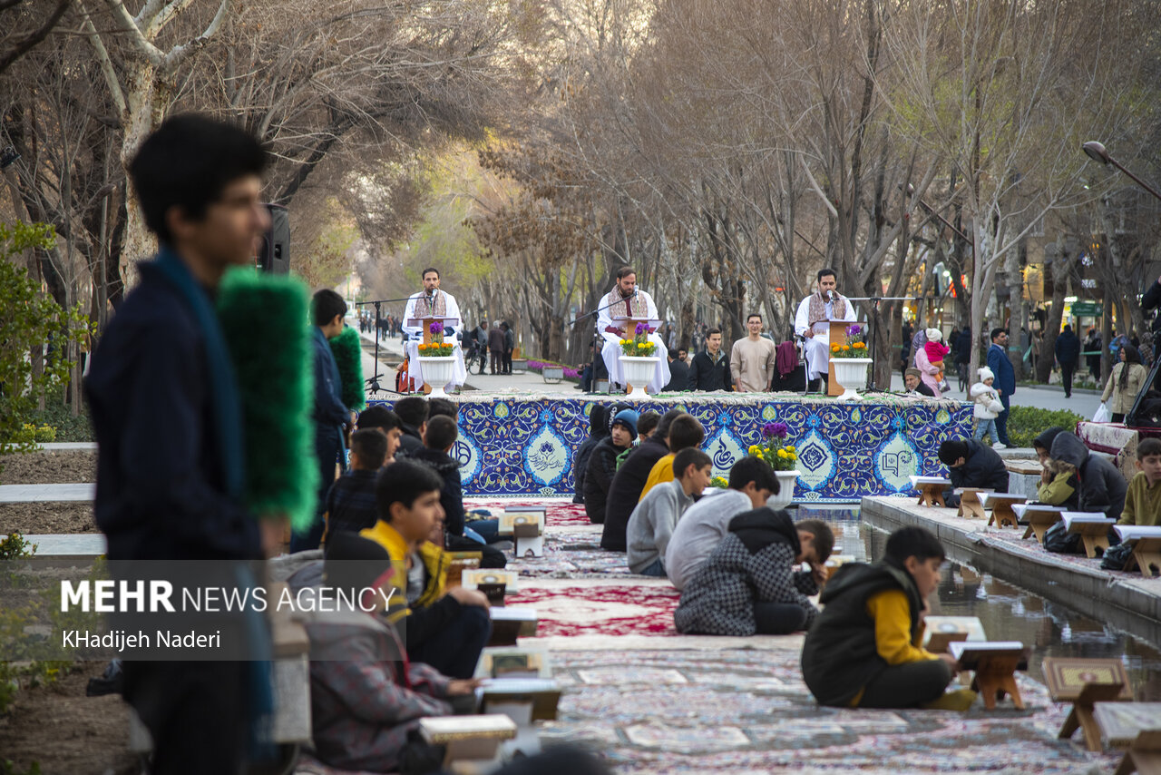محافل معنوی اصفهان با زیباسازی متفاوت در دل بهار طبیعت