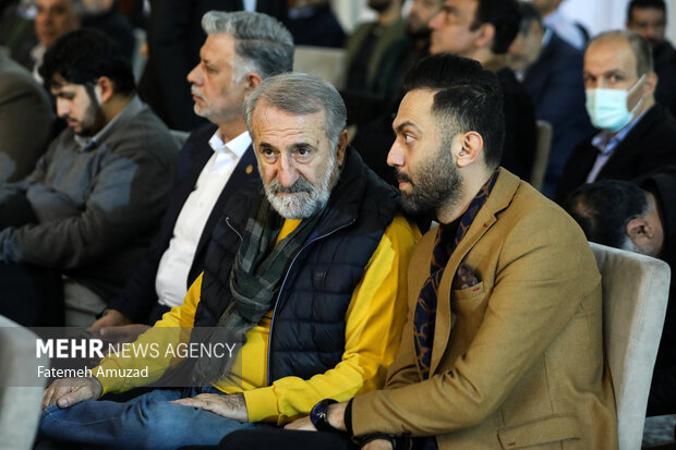 مهران رجبی بازیگر در دیدار اهالی فرهنگ و هنر با رییس جمهور