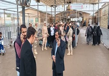 زيادة بوابات الخروج من حدود مهران إلى العراق عشية ايام العطلة للعام الإيراني الجديد
