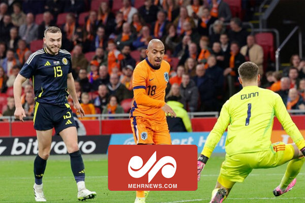 گل‌های تیم ملی فوتبال هلند به اسکاتلند در دیداری دوستانه