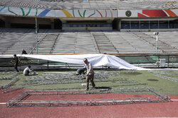 آماده‌سازی استادیوم آزادی برای جشن بزرگ محفل
