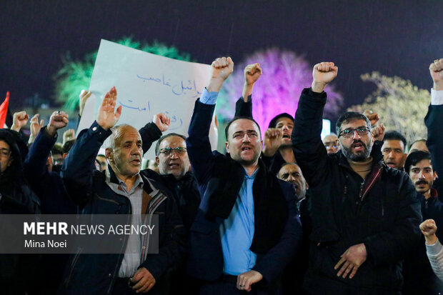 تجمع مردم تبریز در حمایت از عملیات سپاه پاسداران انقلاب اسلامی