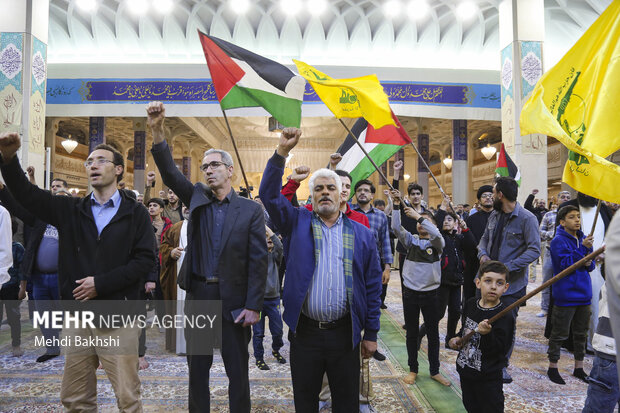 تجمع مردم قم در همدردی و حمایت از مردم غزه