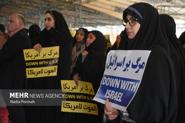 تجمع اعتراضی مردم البرز در حمایت از مردم غزه