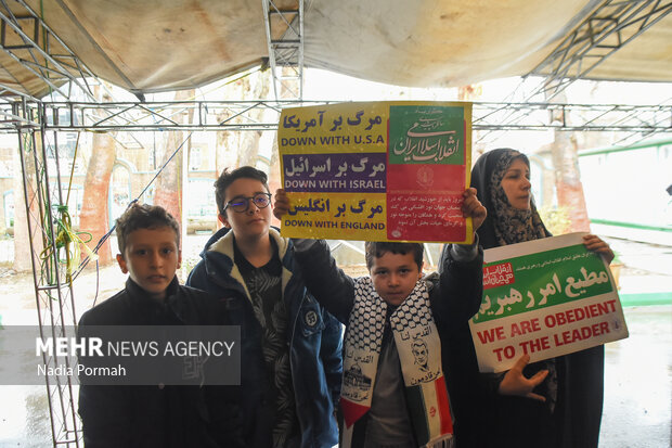تجمع اعتراضی مردم البرز در حمایت از مردم غزه