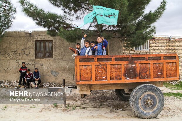 پخت آش به مناسبت میلاد امام حسن مجتبی (ع) در روستای علی آباد بجنورد