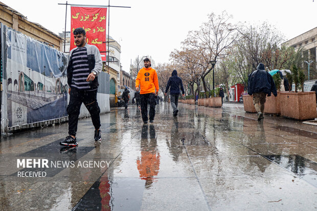 بارش باران بهاری در تهران