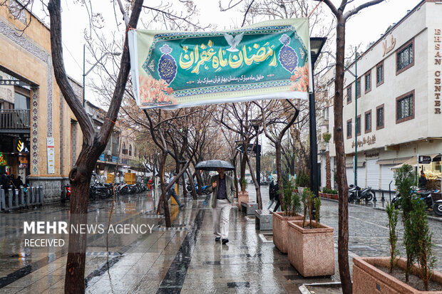 بارش باران بهاری در تهران