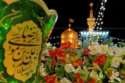 Imam Reza shrine on eve of Imam Hassan birth anniv.