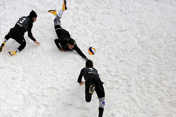 Iran 2nd at international snow volleyball competitions