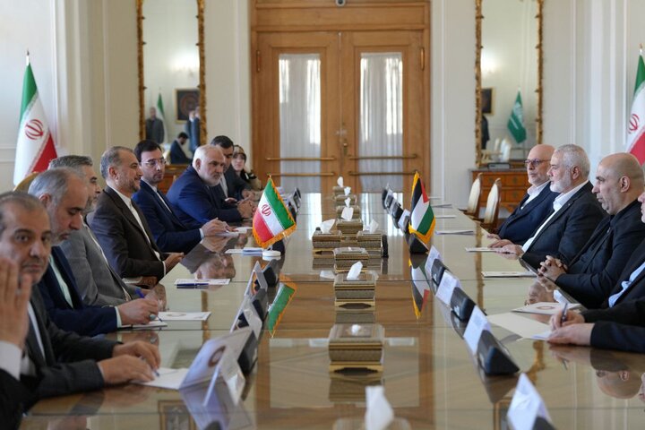 تہران، حماس کے سربراہ کی ایرانی وزیرخارجہ سے ملاقات