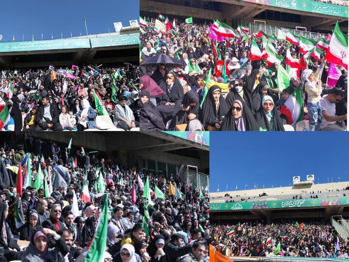 100,000 gather at Azadi Stadium to condemn Israeli crimes 100,000 gather at Azadi Stadium to condemn Israeli crimes