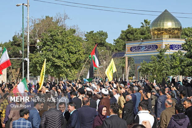 تجمع مردم گرگان در حمایت از مردم مظلوم غزه و فلسطین