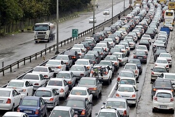 ترافیک سنگین در محور فیروزکوه- دماوند